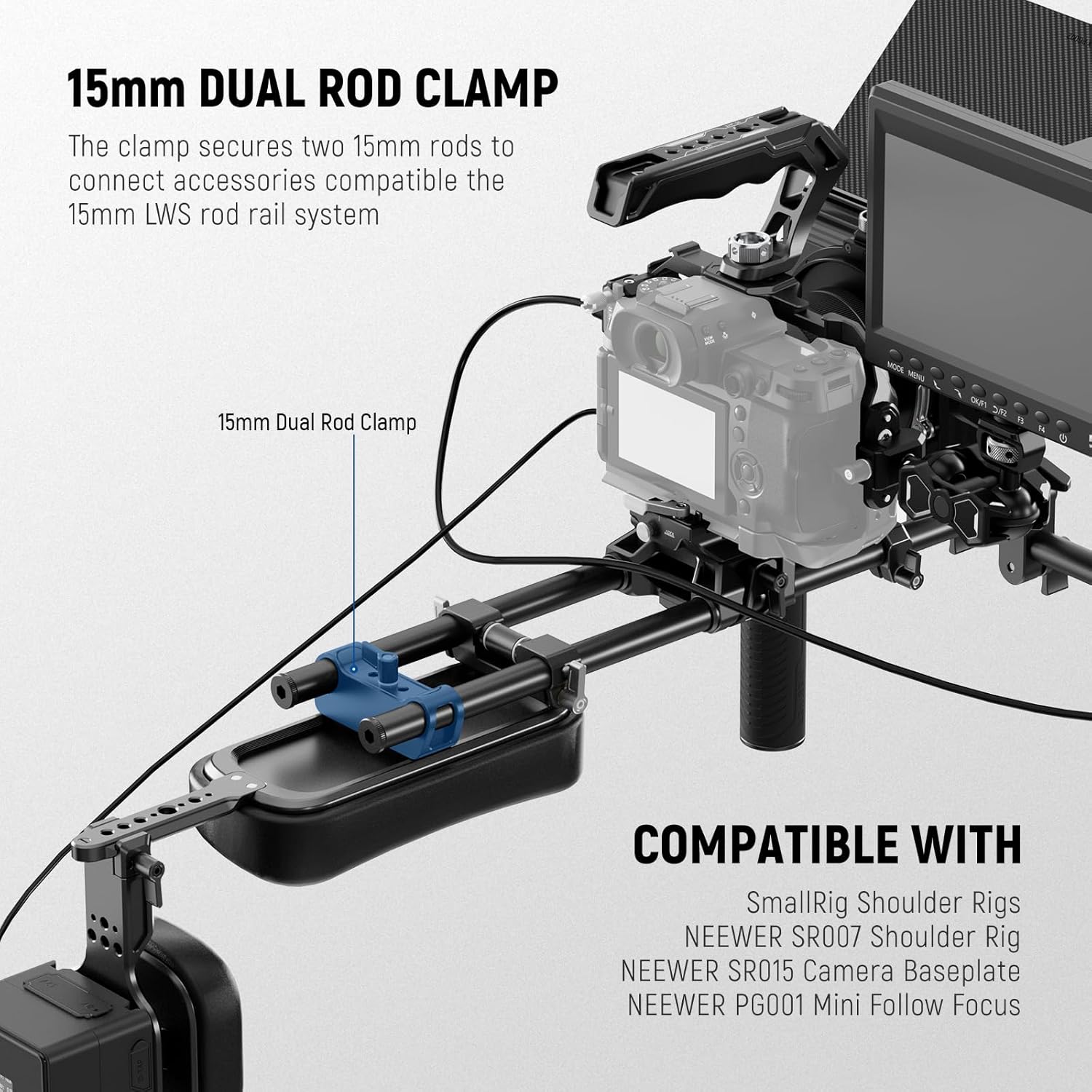 Camera Shoulder Rig Kit - NEEWER Self Adjusting Spring Loaded Camera